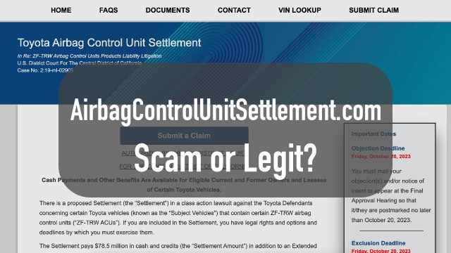 airbagcontrolunitsettlement.com review