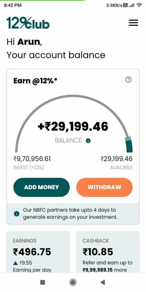 BharatPe 12% Club Investment