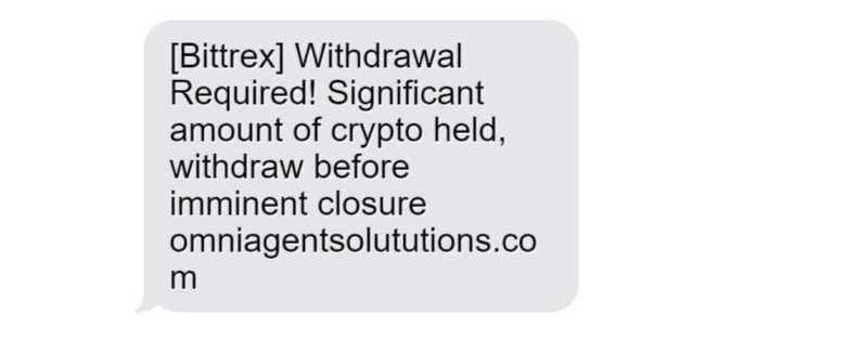 Bittrex Scam Text