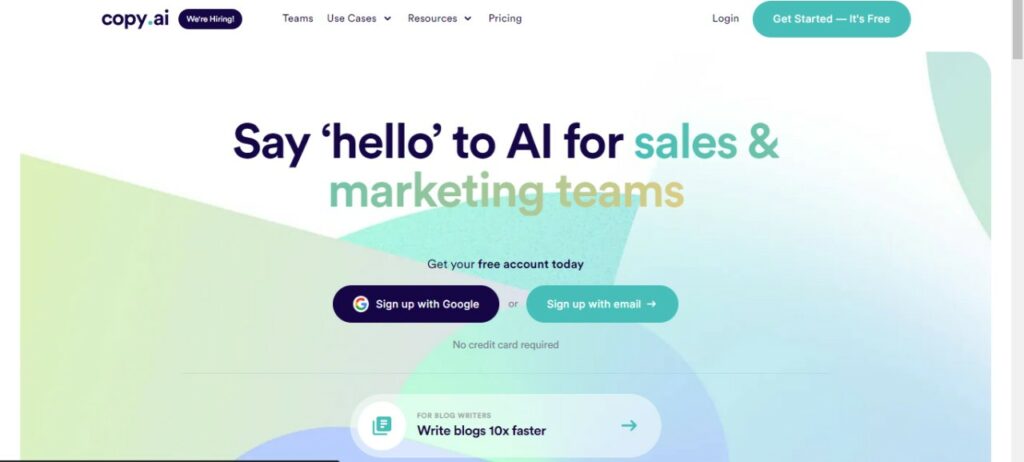 Copy AI Chatgpt alternative