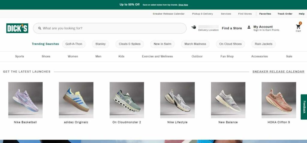 Dick's Sporting Goods official website