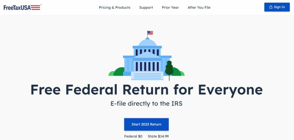 Freetaxusa.com home page