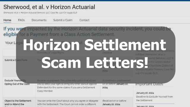 Horizon Settlement letters legit