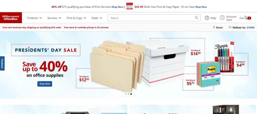 Office Depot official website