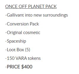star horizon Once Off Planet Pack