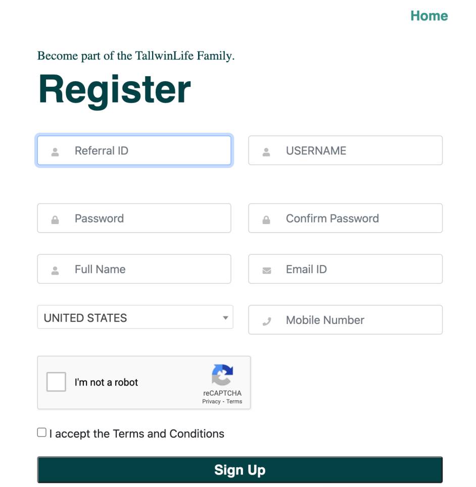 tallwin life registration