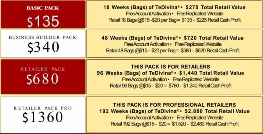 vida divina product packages