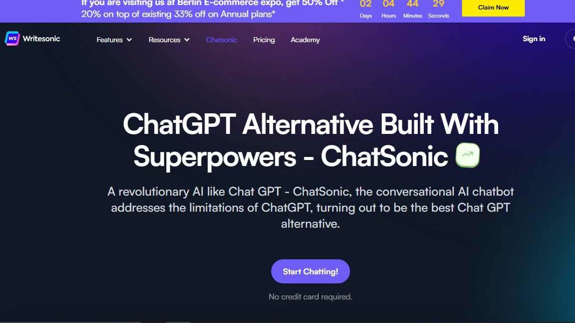 write sonic Chatgpt alternative