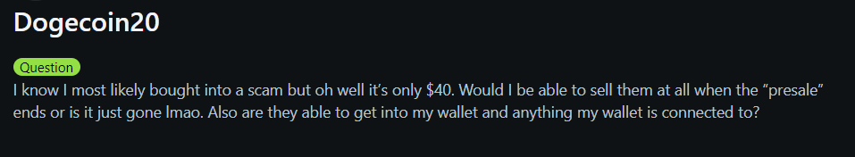 Dogecoin20 allegations