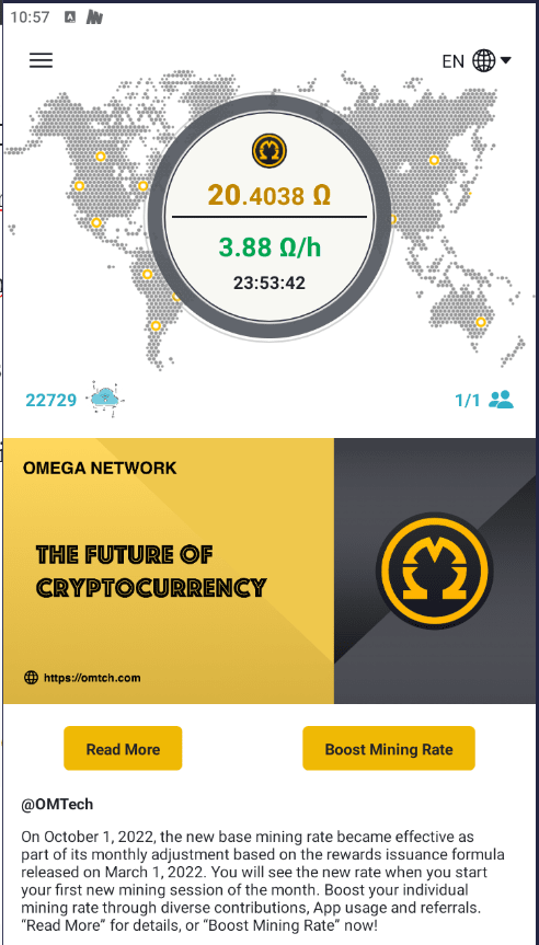 omega network minning
