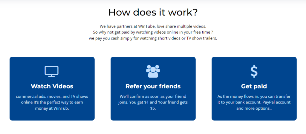 Wintub earning methods