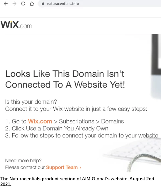 AIM undeveloped website